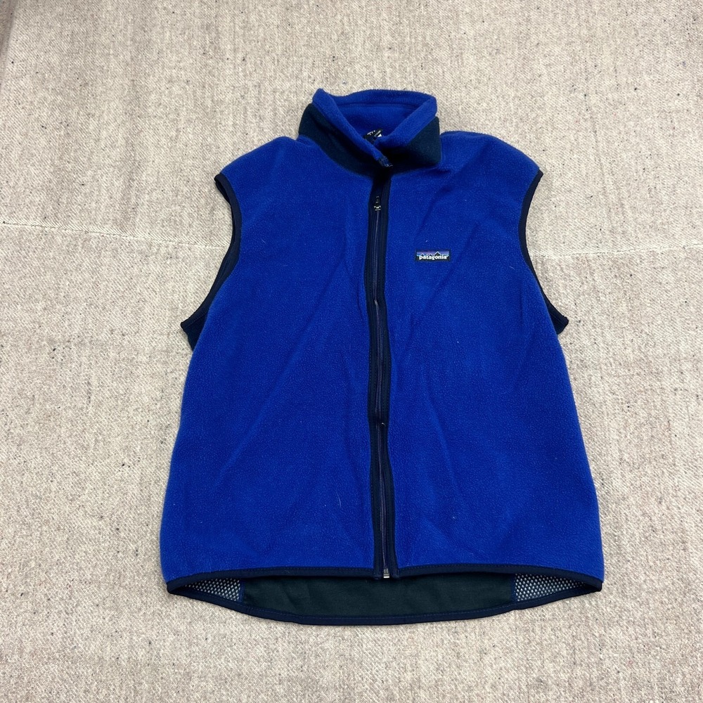 Vintage Patagonia Vest Mens Medium Blue 1990s USA Zip Up